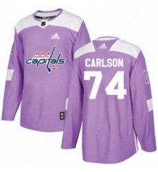 Youth Adidas Washington Capitals 74 John Carlson Authentic Purple Fights Cancer Practice NHL Jersey Youth Adidas Washington Capitals 74 John Carlson Authentic Purple Fights Cancer Practice NHL Jersey