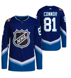 Men Winnipeg Jets 81 Kyle Connor 2022 All Star Blue Stitched Jersey Men Winnipeg Jets 81 Kyle Connor 2022 All Star Blue Stitched Jersey