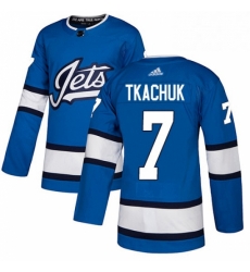 Mens Adidas Winnipeg Jets 7 Keith Tkachuk Authentic Blue Alternate NHL Jersey Mens Adidas Winnipeg Jets 7 Keith Tkachuk Authentic Blue Alternate NHL Jersey