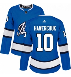 Womens Adidas Winnipeg Jets 10 Dale Hawerchuk Authentic Blue Alternate NHL Jersey Womens Adidas Winnipeg Jets 10 Dale Hawerchuk Authentic Blue Alternate NHL Jersey