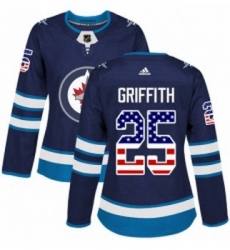 Womens Adidas Winnipeg Jets 25 Seth Griffith Authentic Navy Blue USA Flag Fashion NHL Jersey Womens Adidas Winnipeg Jets 25 Seth Griffith Authentic Navy Blue USA Flag Fashion NHL Jersey