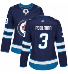 Womens Adidas Winnipeg Jets 3 Tucker Poolman Premier Navy Blue Home NHL Jersey Womens Adidas Winnipeg Jets 3 Tucker Poolman Premier Navy Blue Home NHL Jersey