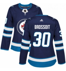 Womens Adidas Winnipeg Jets 30 Laurent Brossoit Authentic Navy Blue Home NHL Jersey Womens Adidas Winnipeg Jets 30 Laurent Brossoit Authentic Navy Blue Home NHL Jersey
