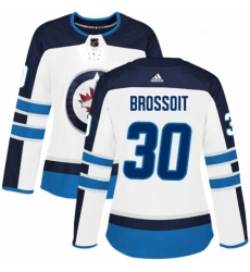 Womens Adidas Winnipeg Jets 30 Laurent Brossoit Authentic White Away NHL Jersey Womens Adidas Winnipeg Jets 30 Laurent Brossoit Authentic White Away NHL Jersey