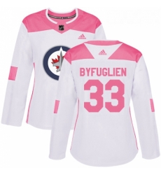 Womens Adidas Winnipeg Jets 33 Dustin Byfuglien Authentic WhitePink Fashion NHL Jersey Womens Adidas Winnipeg Jets 33 Dustin Byfuglien Authentic WhitePink Fashion NHL Jersey