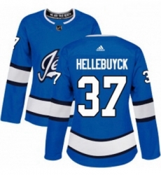 Womens Adidas Winnipeg Jets 37 Connor Hellebuyck Authentic Blue Alternate NHL Jersey Womens Adidas Winnipeg Jets 37 Connor Hellebuyck Authentic Blue Alternate NHL Jersey