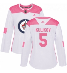 Womens Adidas Winnipeg Jets 5 Dmitry Kulikov Authentic WhitePink Fashion NHL Jersey Womens Adidas Winnipeg Jets 5 Dmitry Kulikov Authentic WhitePink Fashion NHL Jersey