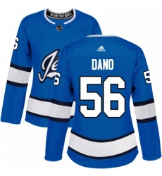 Womens Adidas Winnipeg Jets 56 Marko Dano Authentic Blue Alternate NHL Jersey Womens Adidas Winnipeg Jets 56 Marko Dano Authentic Blue Alternate NHL Jersey