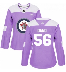 Womens Adidas Winnipeg Jets 56 Marko Dano Authentic Purple Fights Cancer Practice NHL Jersey Womens Adidas Winnipeg Jets 56 Marko Dano Authentic Purple Fights Cancer Practice NHL Jersey