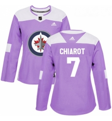 Womens Adidas Winnipeg Jets 7 Ben Chiarot Authentic Purple Fights Cancer Practice NHL Jersey Womens Adidas Winnipeg Jets 7 Ben Chiarot Authentic Purple Fights Cancer Practice NHL Jersey