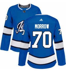 Womens Adidas Winnipeg Jets 70 Joe Morrow Authentic Blue Alternate NHL Jersey Womens Adidas Winnipeg Jets 70 Joe Morrow Authentic Blue Alternate NHL Jersey