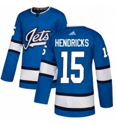 Youth Adidas Winnipeg Jets 15 Matt Hendricks Authentic Blue Alternate NHL Jersey Youth Adidas Winnipeg Jets 15 Matt Hendricks Authentic Blue Alternate NHL Jersey