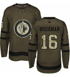 Youth Adidas Winnipeg Jets 16 Laurie Boschman Premier Green Salute to Service NHL Jersey Youth Adidas Winnipeg Jets 16 Laurie Boschman Premier Green Salute to Service NHL Jersey