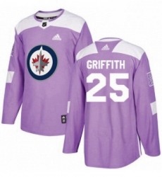 Youth Adidas Winnipeg Jets 25 Seth Griffith Authentic Purple Fights Cancer Practice NHL Jersey Youth Adidas Winnipeg Jets 25 Seth Griffith Authentic Purple Fights Cancer Practice NHL Jersey