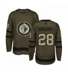 Youth Adidas Winnipeg Jets 28 Jack Roslovic Authentic Green Salute to Service NHL Jersey Youth Adidas Winnipeg Jets 28 Jack Roslovic Authentic Green Salute to Service NHL Jersey
