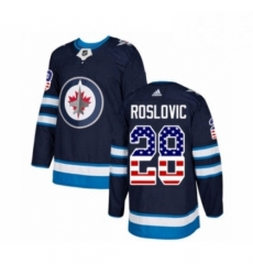 Youth Adidas Winnipeg Jets 28 Jack Roslovic Authentic Navy Blue USA Flag Fashion NHL Jersey Youth Adidas Winnipeg Jets 28 Jack Roslovic Authentic Navy Blue USA Flag Fashion NHL Jersey