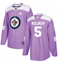 Youth Adidas Winnipeg Jets 5 Dmitry Kulikov Authentic Purple Fights Cancer Practice NHL Jersey Youth Adidas Winnipeg Jets 5 Dmitry Kulikov Authentic Purple Fights Cancer Practice NHL Jersey