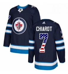 Youth Adidas Winnipeg Jets 7 Ben Chiarot Authentic Navy Blue USA Flag Fashion NHL Jersey Youth Adidas Winnipeg Jets 7 Ben Chiarot Authentic Navy Blue USA Flag Fashion NHL Jersey