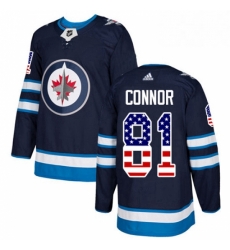 Youth Adidas Winnipeg Jets 81 Kyle Connor Authentic Navy Blue USA Flag Fashion NHL Jersey Youth Adidas Winnipeg Jets 81 Kyle Connor Authentic Navy Blue USA Flag Fashion NHL Jersey