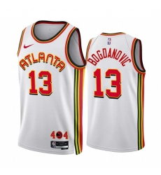 Men's Atlanta Hawks #13 Bogdan Bogdanovic 2022-23 White Association Edition Stitched Jersey Men's Atlanta Hawks #13 Bogdan Bogdanovic 2022-23 White Association Edition Stitched Jersey