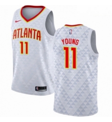 Mens Nike Atlanta Hawks 11 Trae Young Authentic White NBA Jersey Association Edition Mens Nike Atlanta Hawks 11 Trae Young Authentic White NBA Jersey Association Edition