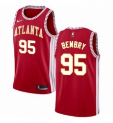 Womens Nike Atlanta Hawks 95 DeAndre Bembry Authentic Red NBA Jersey Statement Edition Womens Nike Atlanta Hawks 95 DeAndre Bembry Authentic Red NBA Jersey Statement Edition
