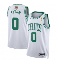 Men Boston Celtics 0 Jayson Tatum White 2024 Finals Champions Association Edition Stitched Basketball Jersey Men Boston Celtics 0 Jayson Tatum White 2024 Finals Champions Association Edition Stitched Basketball Jersey