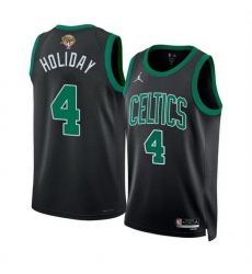 Men Boston Celtics 4 Jrue Holiday Black 2024 Finals Statement Edition Stitched Basketball Jersey Men Boston Celtics 4 Jrue Holiday Black 2024 Finals Statement Edition Stitched Basketball Jersey