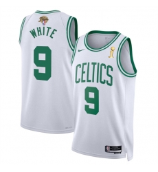 Men Boston Celtics 9 Derrick White White 2024 Finals Champions Association Edition Stitched Basketball Jersey Men Boston Celtics 9 Derrick White White 2024 Finals Champions Association Edition Stitched Basketball Jersey