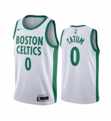 Men Nike Boston Celtics 0 Jayson Tatum White NBA Swingman 2020 21 City Edition Jersey Men Nike Boston Celtics 0 Jayson Tatum White NBA Swingman 2020 21 City Edition Jersey