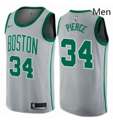 Mens Nike Boston Celtics 34 Paul Pierce Swingman Gray NBA Jersey City Edition Mens Nike Boston Celtics 34 Paul Pierce Swingman Gray NBA Jersey City Edition