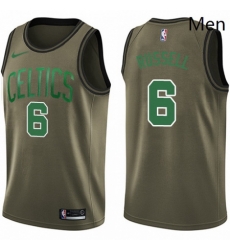 Mens Nike Boston Celtics 6 Bill Russell Swingman Green Salute to Service NBA Jersey Mens Nike Boston Celtics 6 Bill Russell Swingman Green Salute to Service NBA Jersey