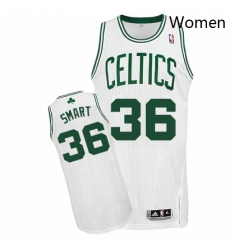 Womens Adidas Boston Celtics 36 Marcus Smart Authentic White Home NBA Jersey Womens Adidas Boston Celtics 36 Marcus Smart Authentic White Home NBA Jersey