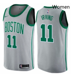 Womens Nike Boston Celtics 11 Kyrie Irving Swingman Gray NBA Jersey City Edition Womens Nike Boston Celtics 11 Kyrie Irving Swingman Gray NBA Jersey City Edition