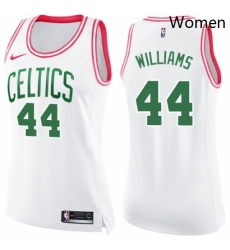 Womens Nike Boston Celtics 44 Robert Williams Swingman White Pink Fashion NBA Jersey Womens Nike Boston Celtics 44 Robert Williams Swingman White Pink Fashion NBA Jersey