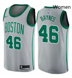 Womens Nike Boston Celtics 46 Aron Baynes Swingman Gray NBA Jersey City Edition Womens Nike Boston Celtics 46 Aron Baynes Swingman Gray NBA Jersey City Edition