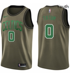Youth Nike Boston Celtics 0 Jayson Tatum Swingman Green Salute to Service NBA Jersey Youth Nike Boston Celtics 0 Jayson Tatum Swingman Green Salute to Service NBA Jersey