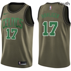 Youth Nike Boston Celtics 17 John Havlicek Swingman Green Salute to Service NBA Jersey