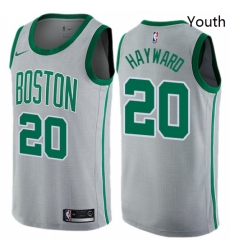 Youth Nike Boston Celtics 20 Gordon Hayward Swingman Gray NBA Jersey City Edition Youth Nike Boston Celtics 20 Gordon Hayward Swingman Gray NBA Jersey City Edition