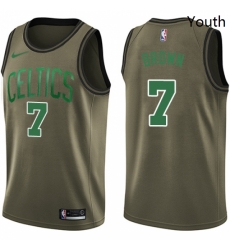 Youth Nike Boston Celtics 7 Jaylen Brown Swingman Green Salute to Service NBA Jersey Youth Nike Boston Celtics 7 Jaylen Brown Swingman Green Salute to Service NBA Jersey