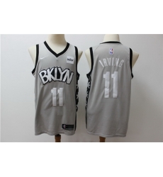 Men Brooklyn Nets 11 Kyrie Irving Gray Nike Swingman Jersey Men Brooklyn Nets 11 Kyrie Irving Gray Nike Swingman Jersey
