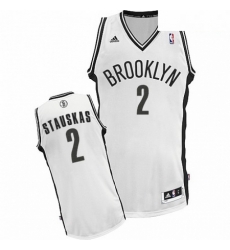 Mens Adidas Brooklyn Nets 2 Nik Stauskas Swingman White Home NBA Jersey Mens Adidas Brooklyn Nets 2 Nik Stauskas Swingman White Home NBA Jersey