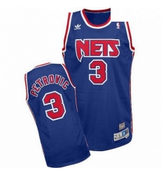 Mens Adidas Brooklyn Nets 3 Drazen Petrovic Swingman Blue Throwback NBA Jersey Mens Adidas Brooklyn Nets 3 Drazen Petrovic Swingman Blue Throwback NBA Jersey