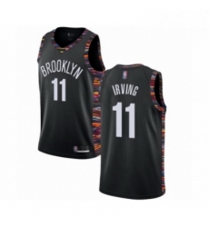 Mens Brooklyn Nets 11 Kyrie Irving Authentic Black Basketball Jersey 2018 19 City Edition Mens Brooklyn Nets 11 Kyrie Irving Authentic Black Basketball Jersey 2018 19 City Edition