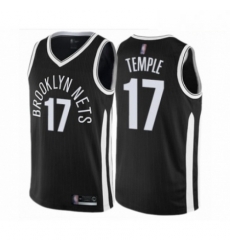 Mens Brooklyn Nets 17 Garrett Temple Authentic Black Basketball Jersey City Edition Mens Brooklyn Nets 17 Garrett Temple Authentic Black Basketball Jersey City Edition
