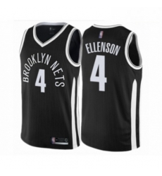Mens Brooklyn Nets 4 Henry Ellenson Authentic Black Basketball Jersey City Edition Mens Brooklyn Nets 4 Henry Ellenson Authentic Black Basketball Jersey City Edition