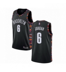 Mens Brooklyn Nets 6 DeAndre Jordan Authentic Black Basketball Jersey 2018 19 City Edition Mens Brooklyn Nets 6 DeAndre Jordan Authentic Black Basketball Jersey 2018 19 City Edition