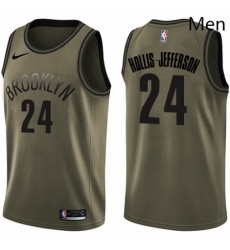 Mens Nike Brooklyn Nets 24 Rondae Hollis Jefferson Green Salute to Service NBA Swingman Jersey Mens Nike Brooklyn Nets 24 Rondae Hollis Jefferson Green Salute to Service NBA Swingman Jersey