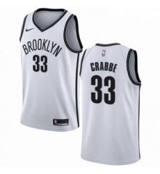 Mens Nike Brooklyn Nets 33 Allen Crabbe Authentic White NBA Jersey Association Edition Mens Nike Brooklyn Nets 33 Allen Crabbe Authentic White NBA Jersey Association Edition