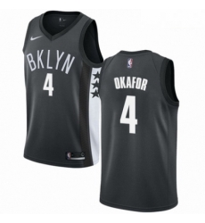 Mens Nike Brooklyn Nets 4 Jahlil Okafor Swingman Gray NBA Jersey Statement Edition Mens Nike Brooklyn Nets 4 Jahlil Okafor Swingman Gray NBA Jersey Statement Edition
